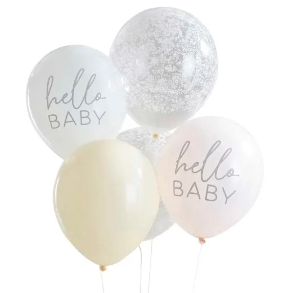 Floral baby balloon bundel zoom