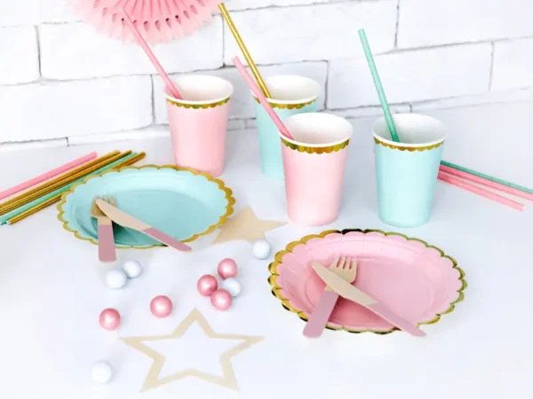 Party deco roze blauw