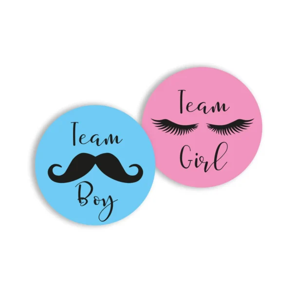 Team boy team girl stickers