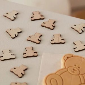 Teddy bear houten confetti