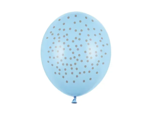 Ballon blauw zilver stip